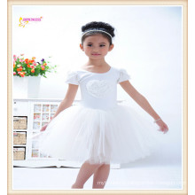 robe blanche de tutu, ensemble de robe de tutu de fille d&#39;anniversaire, robes d&#39;usage de partie d&#39;enfants